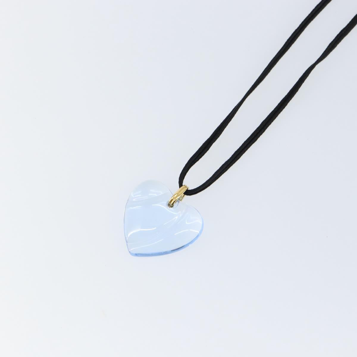 Baccarat Necklace Crystal glass Light Blue Auth am9446
