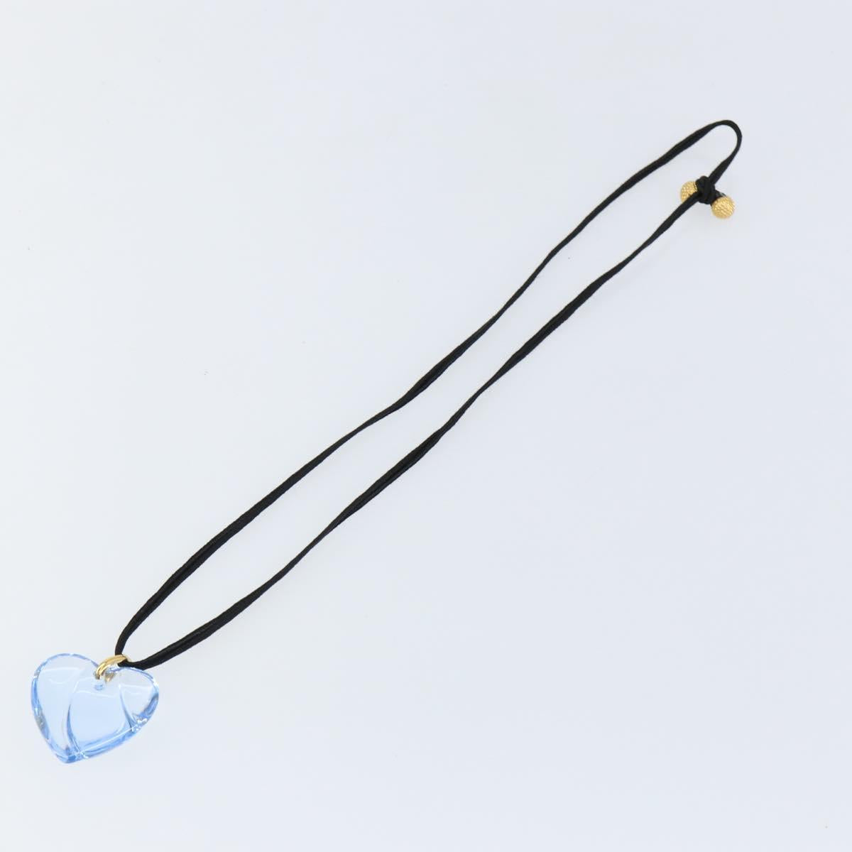 Baccarat Necklace Crystal glass Light Blue Auth am9446