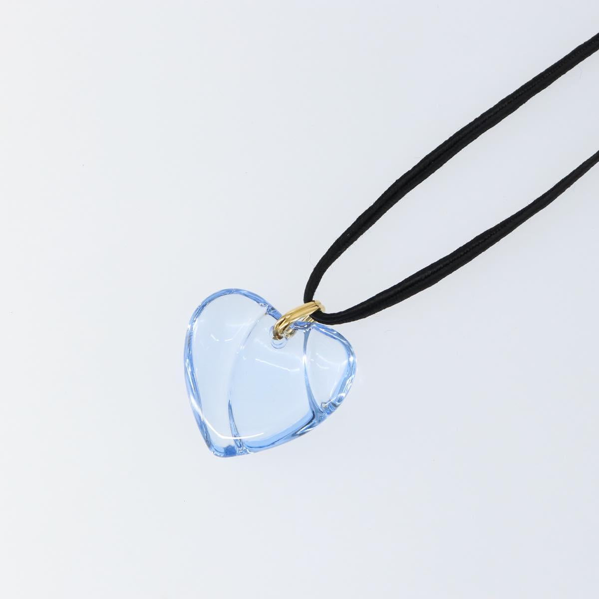 Baccarat Necklace Crystal glass Light Blue Auth am9446