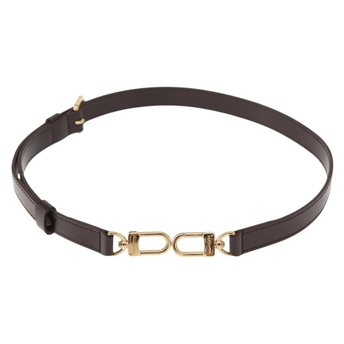 LOUIS VUITTON Adjustable Shoulder Strap Leather 29.1""-33.5"" Brown Auth am9447