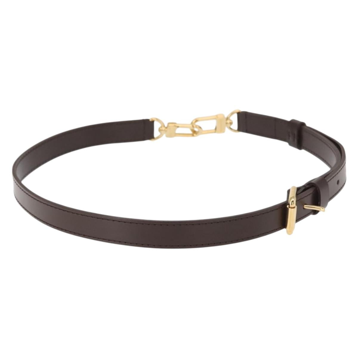 LOUIS VUITTON Adjustable Shoulder Strap Leather 29.1""-33.5"" Brown Auth am9447