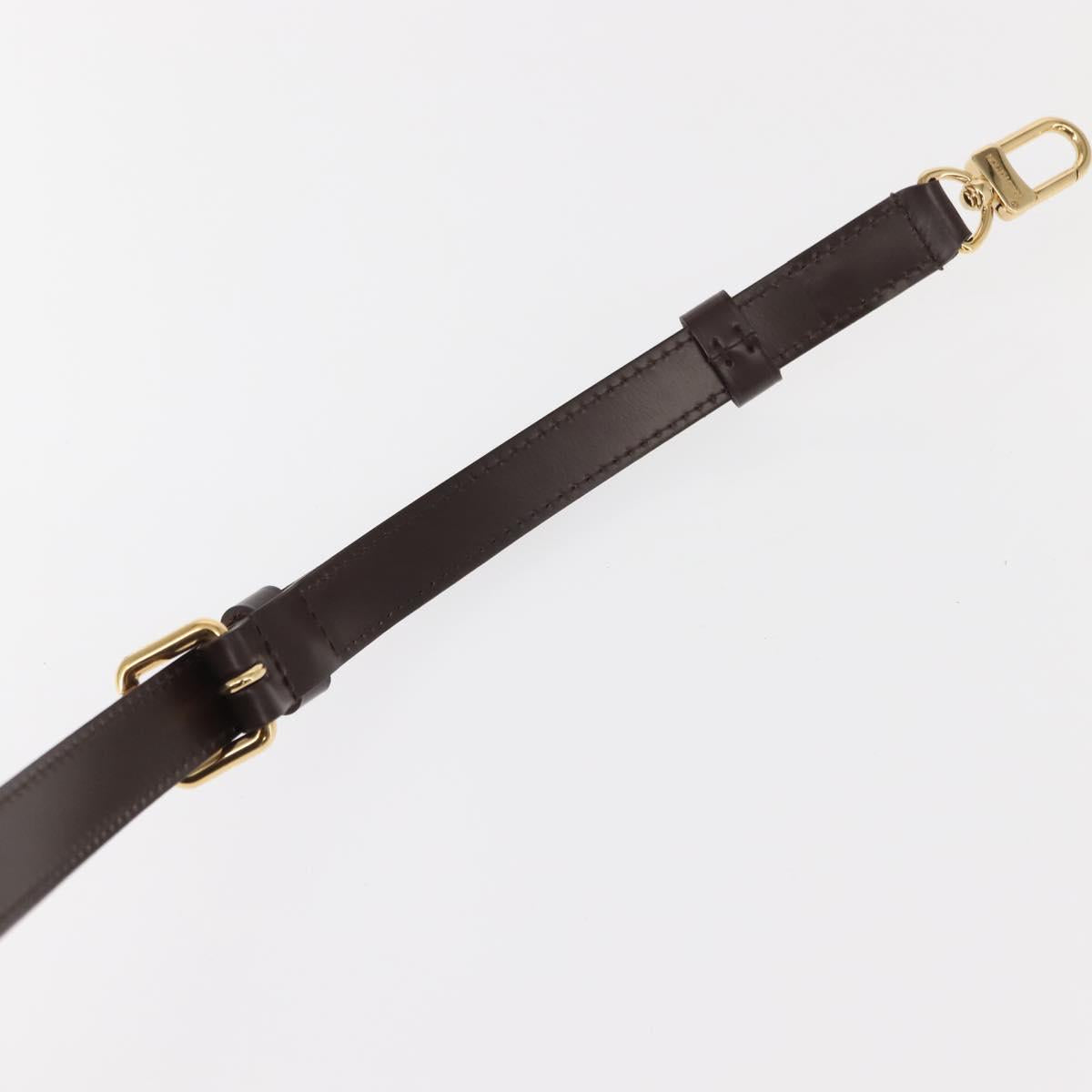 LOUIS VUITTON Adjustable Shoulder Strap Leather 29.1""-33.5"" Brown Auth am9447
