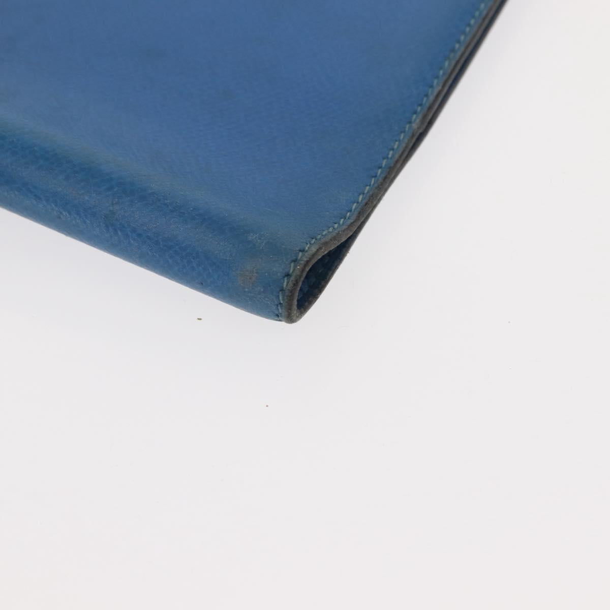 HERMES Agenda GM Day Planner Cover Leather Blue Auth am9456