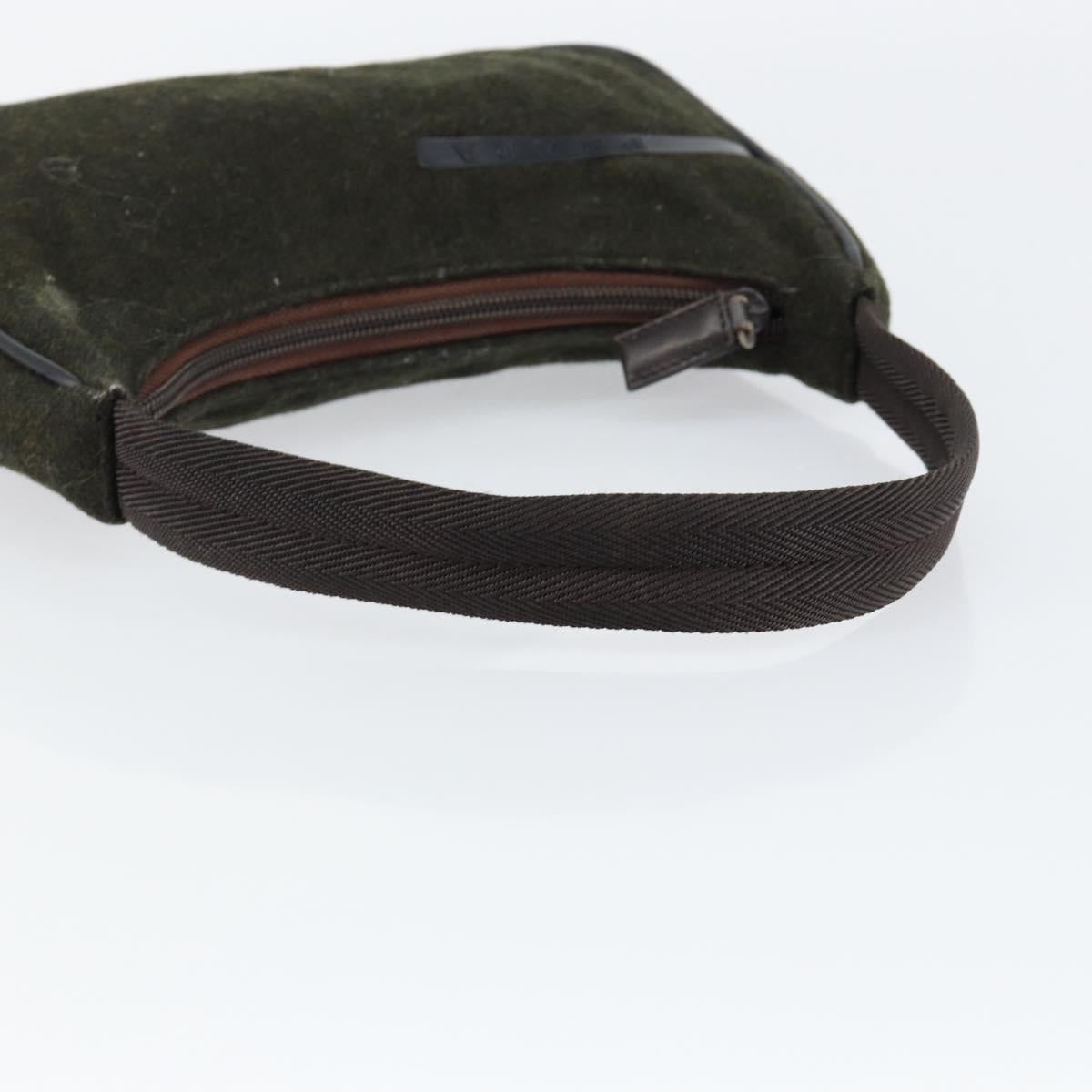 PRADA Sports Accessory Pouch Wool Khaki Auth am9470