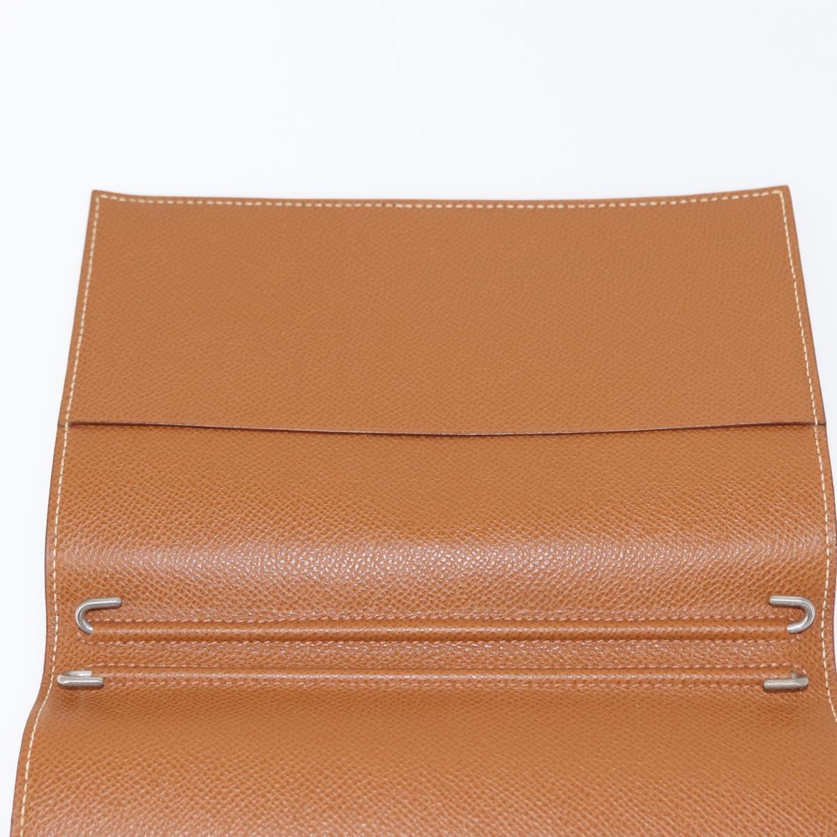 HERMES Epsom Agenda GM Day Leather Brown Auth am9480V
