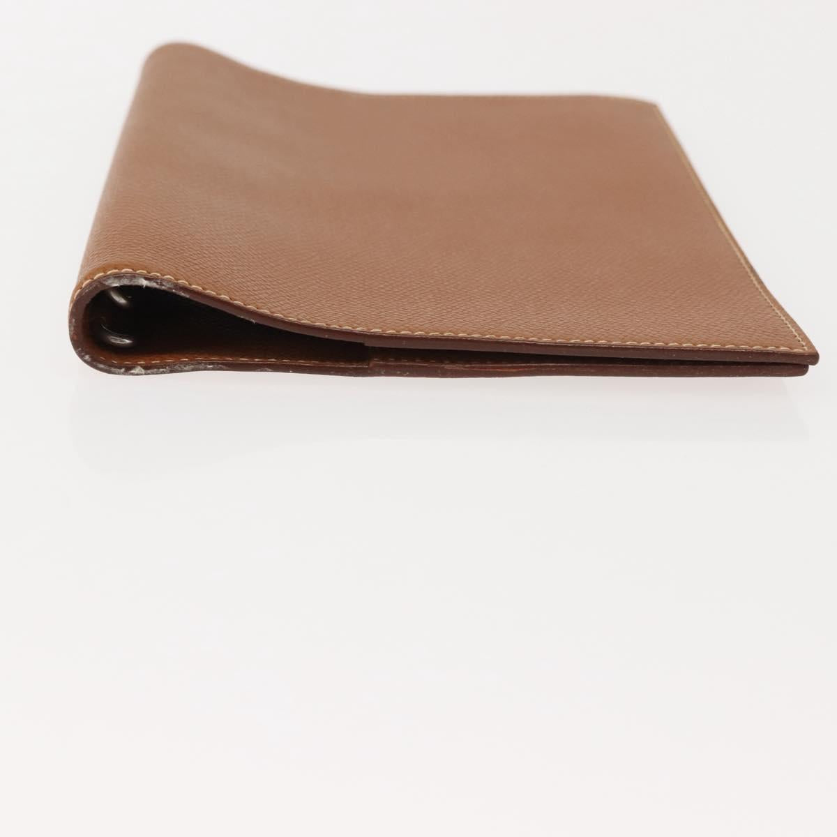 HERMES Epsom Agenda GM Day Leather Brown Auth am9480V