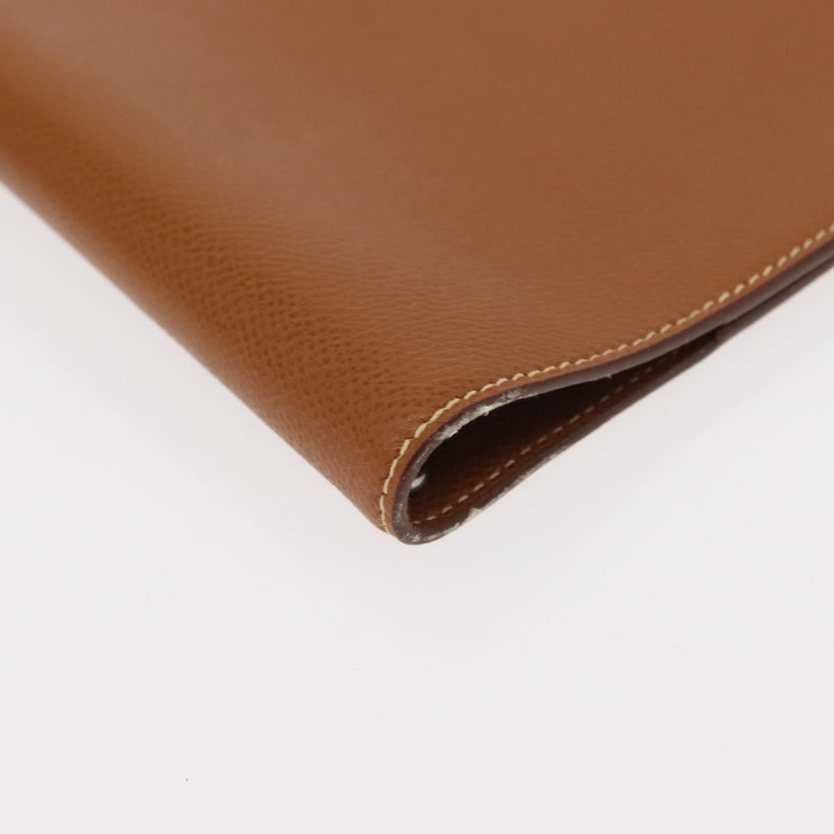 HERMES Epsom Agenda GM Day Leather Brown Auth am9480V