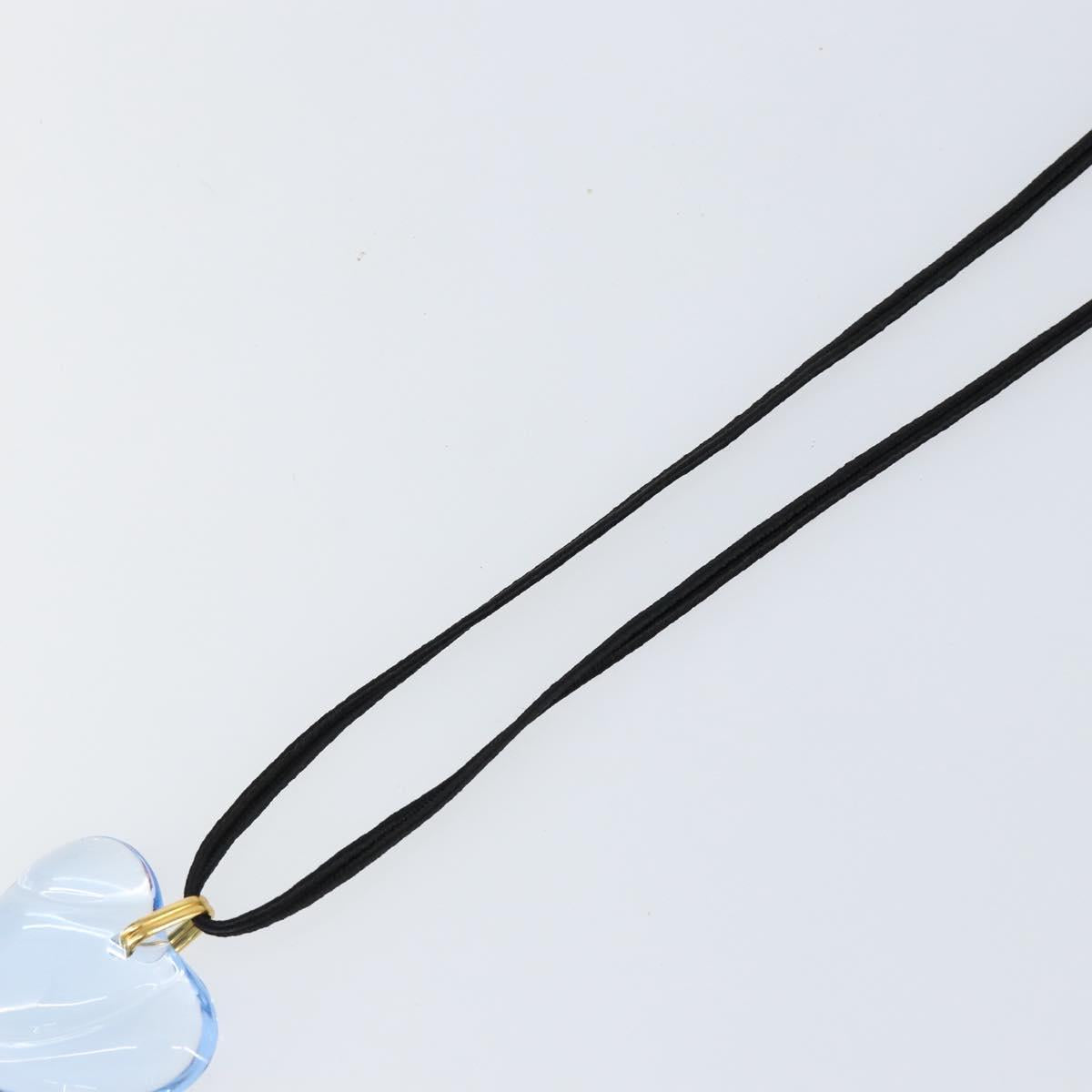 Baccarat Necklace Crystal Glass Light Blue Auth am9481