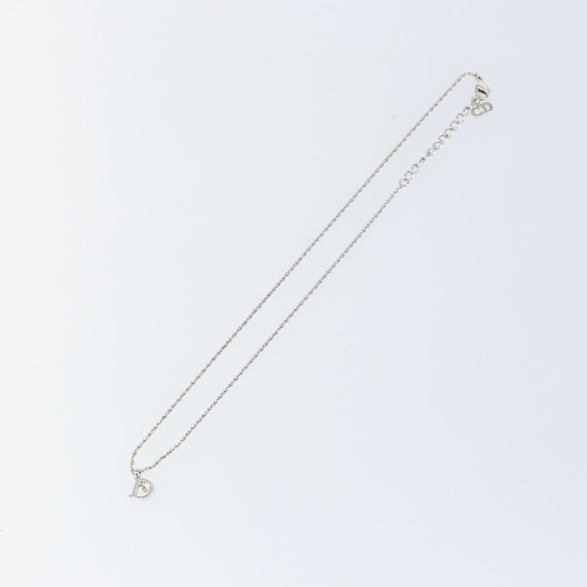 Christian Dior Necklace metal Silver Auth am9482