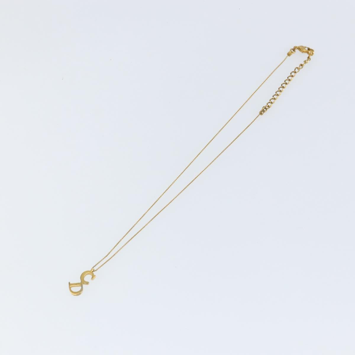 Christian Dior Chain Necklace metal Gold Tone Auth am9483