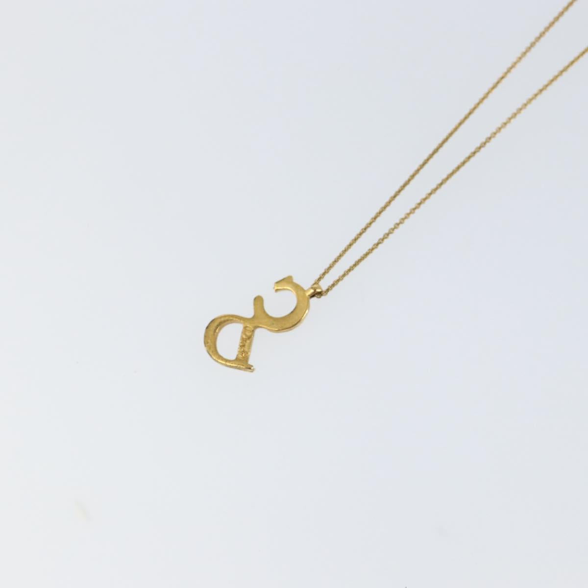 Christian Dior Chain Necklace metal Gold Tone Auth am9483