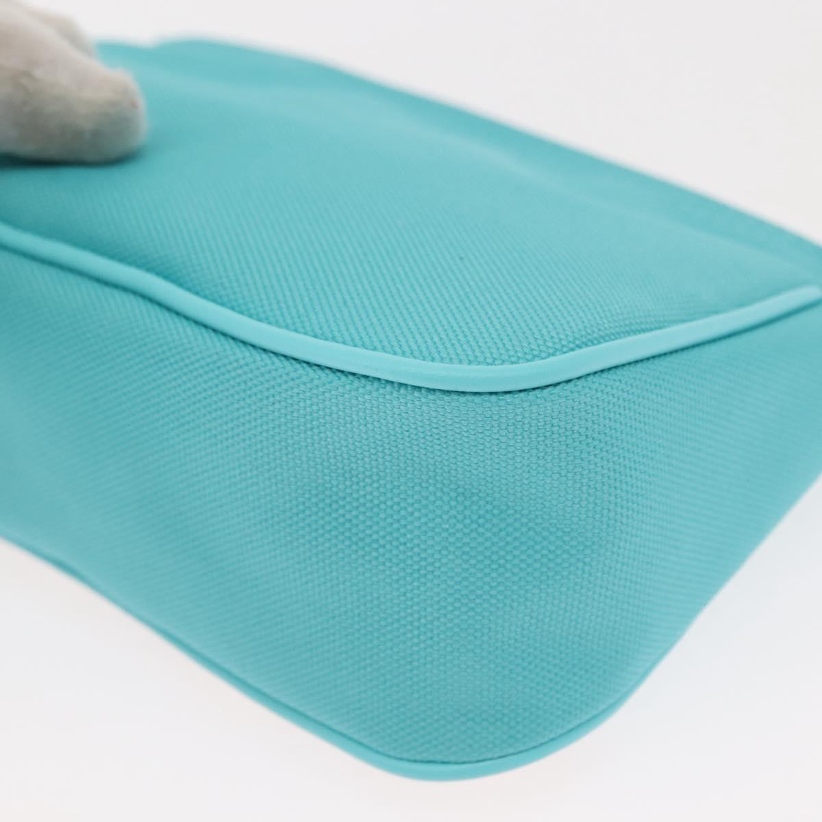 BURBERRY Nova Check Handkerchief Pouch Canvas 2Set Light Blue Silver Auth am9484