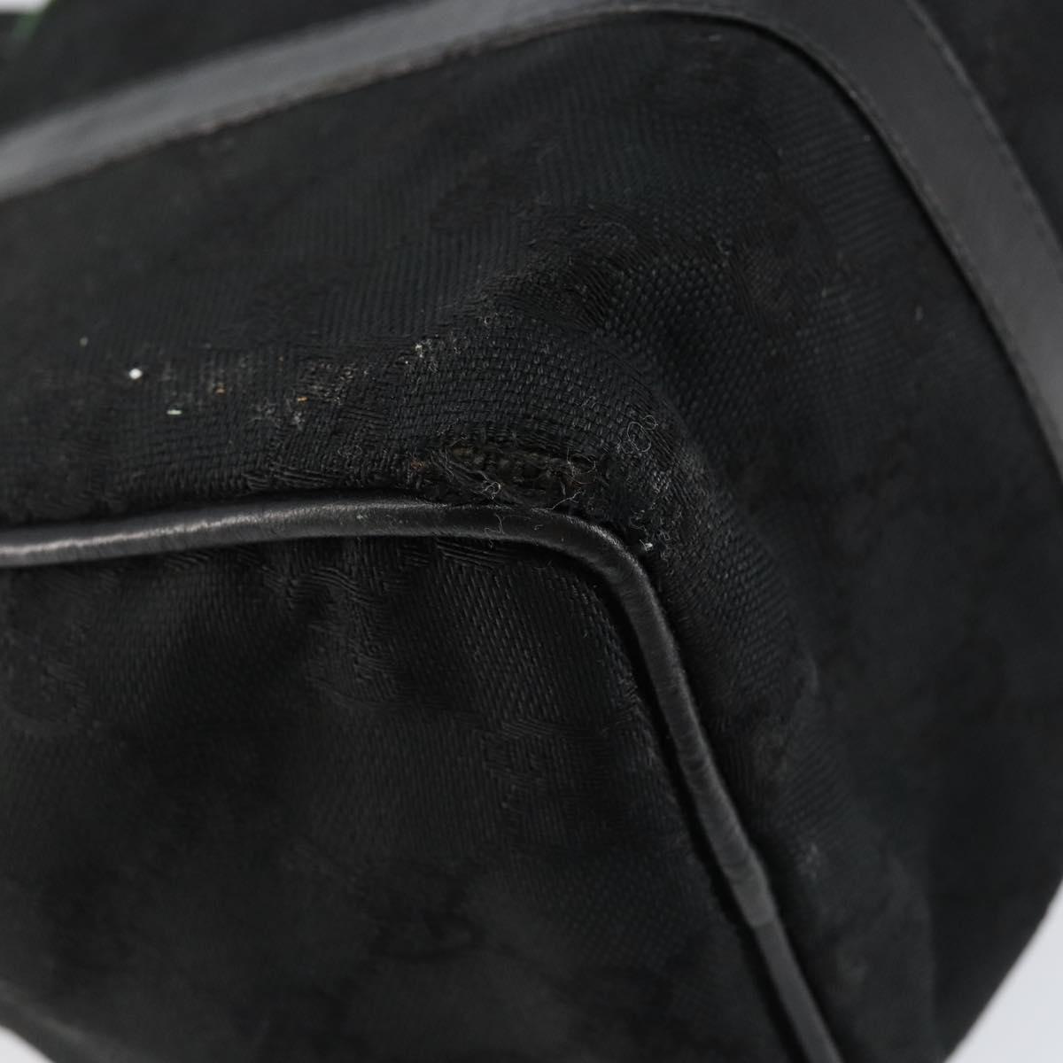 GUCCI GG Canvas Web Sherry Line Hand Bag Black Gold 012 3841 28 39 Auth am9487