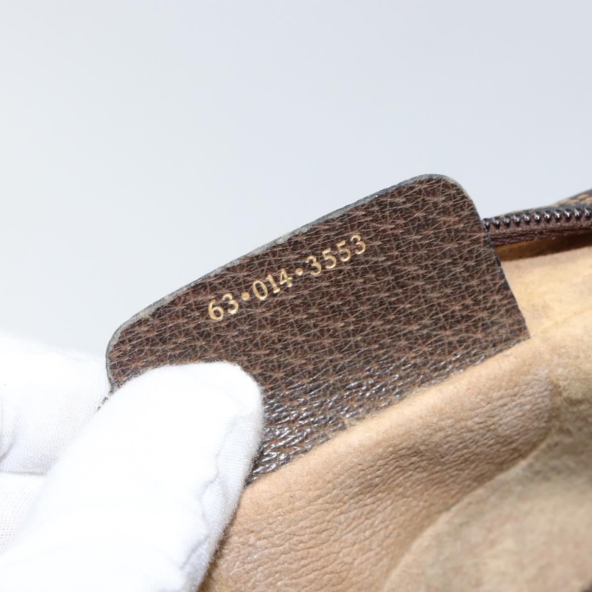 GUCCI GG Supreme Web Sherry Line Clutch Bag PVC Beige 63 014 3553 Auth am9488