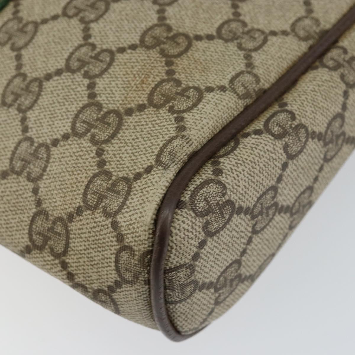GUCCI GG Supreme Web Sherry Line Clutch Bag PVC Beige 63 014 3553 Auth am9488