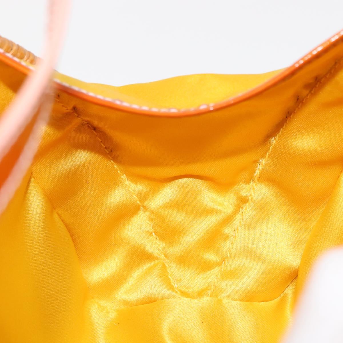 Salvatore Ferragamo Vala Hand Bag Rattan Leather Brown Silver Auth am9489