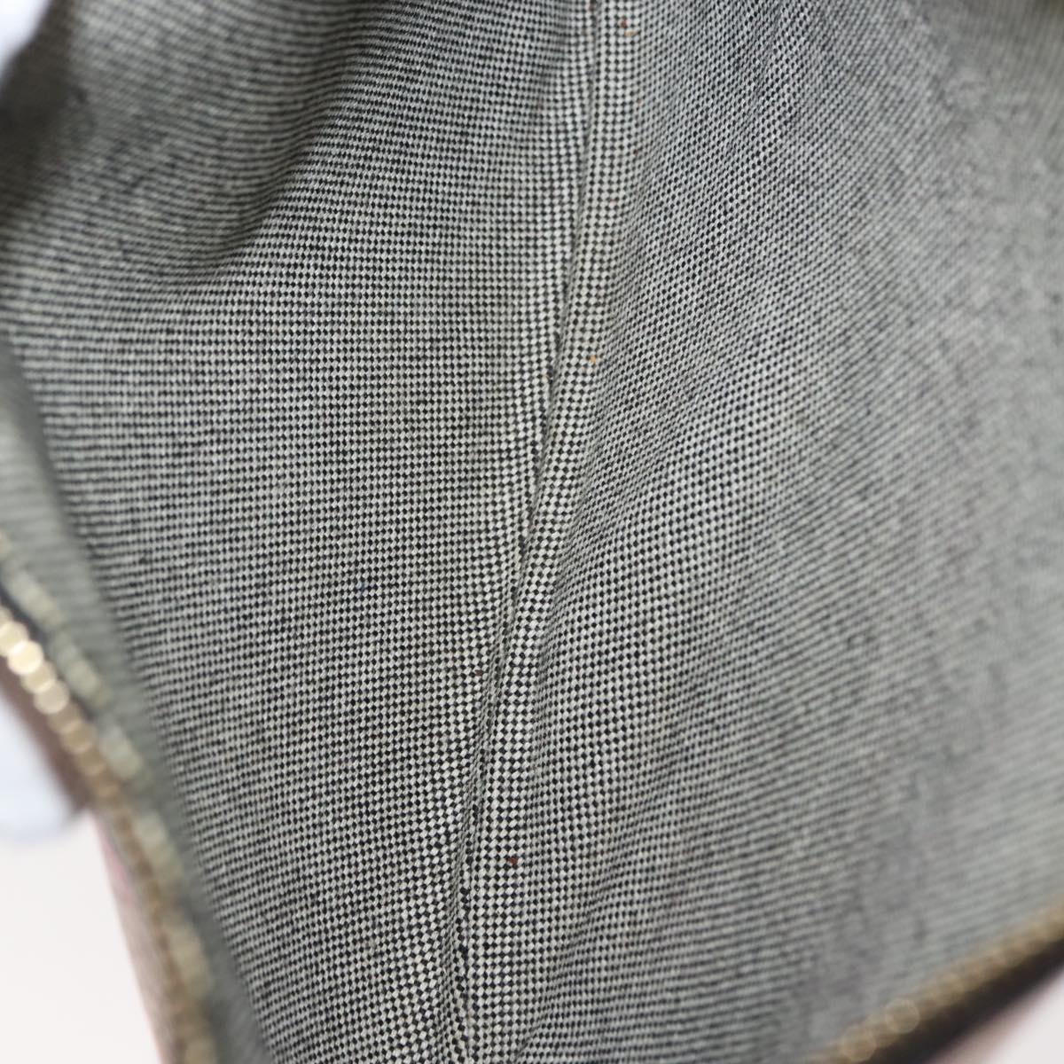 MCM Logogram Vicetos Clutch Bag PVC Leather Brown Auth am9490