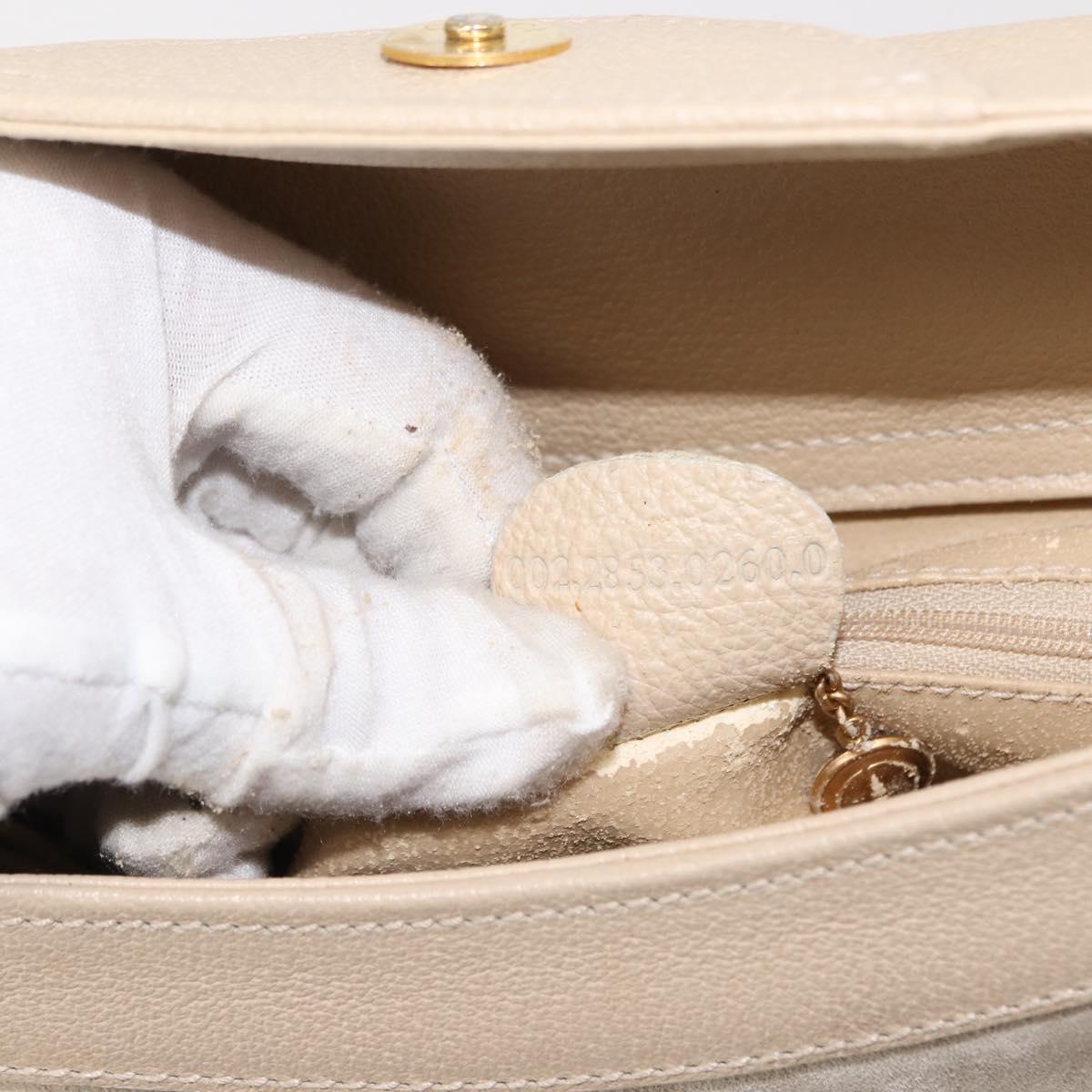 GUCCI Bamboo Hand Bag Suede Light Beige Gold 002 2853 0260 0 Auth am9506