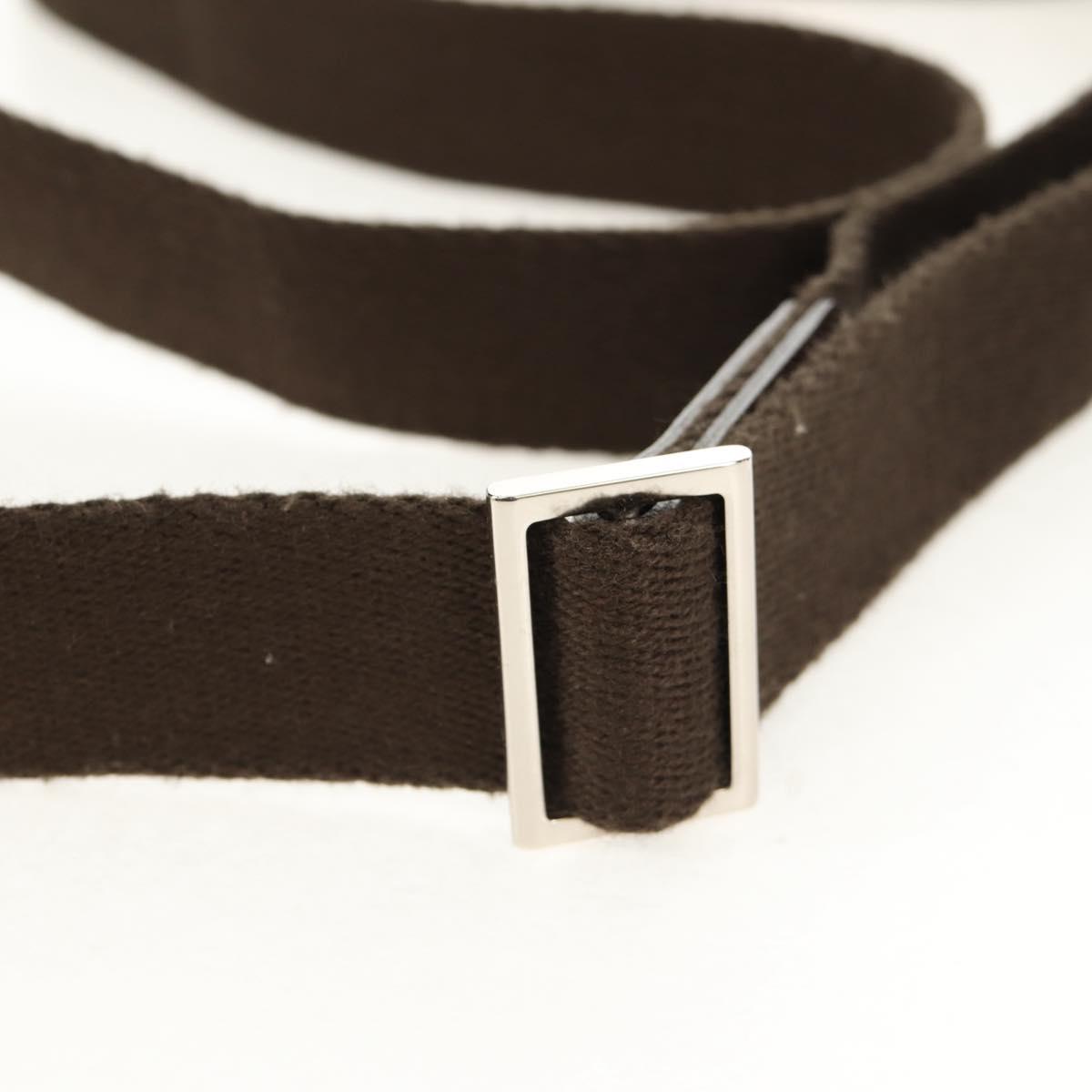 BURBERRY Nova Check Shoulder Bag Canvas Beige Silver Auth am9514V