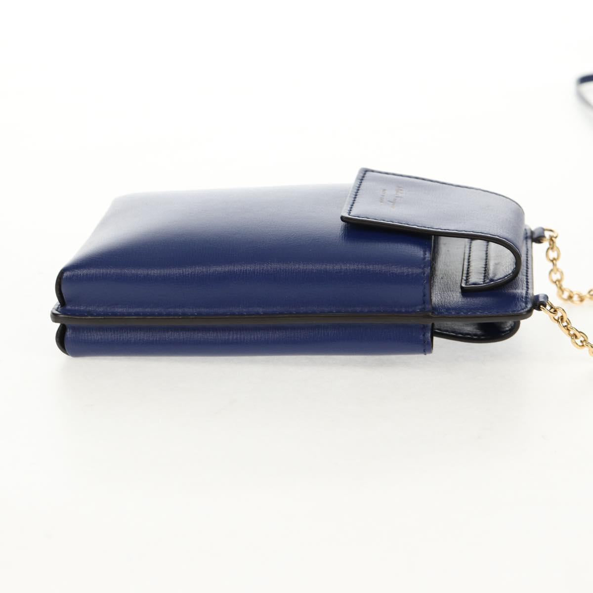 Salvatore Ferragamo Vara Chain Shoulder Phone Case Vala Blue Auth am9515V