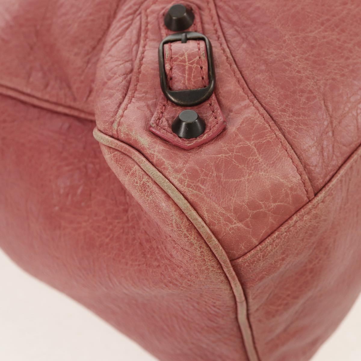 BALENCIAGA Classic Vero Hand Bag Leather 2way Pink 235216 Auth am9519V