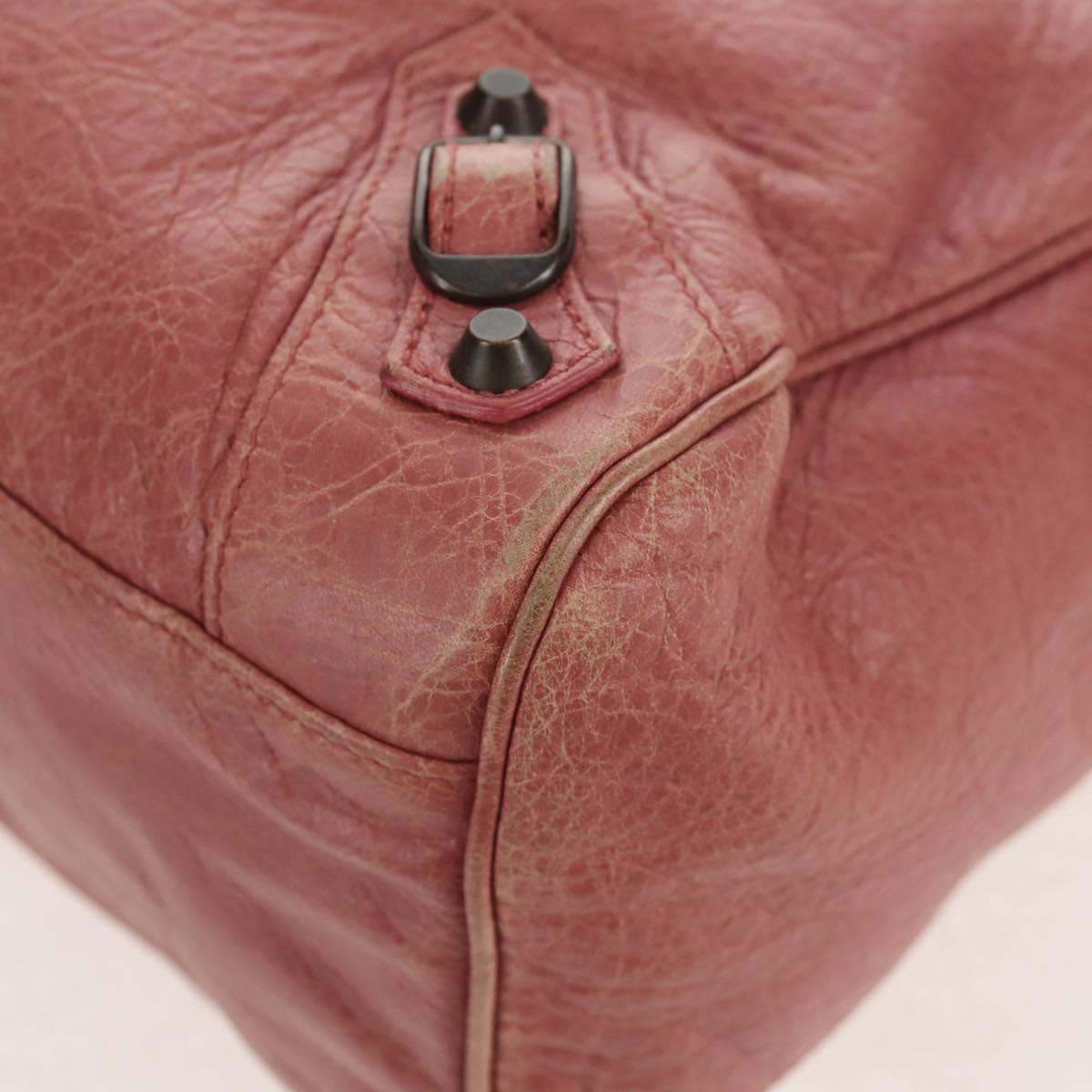 BALENCIAGA Classic Vero Hand Bag Leather 2way Pink 235216 Auth am9519V