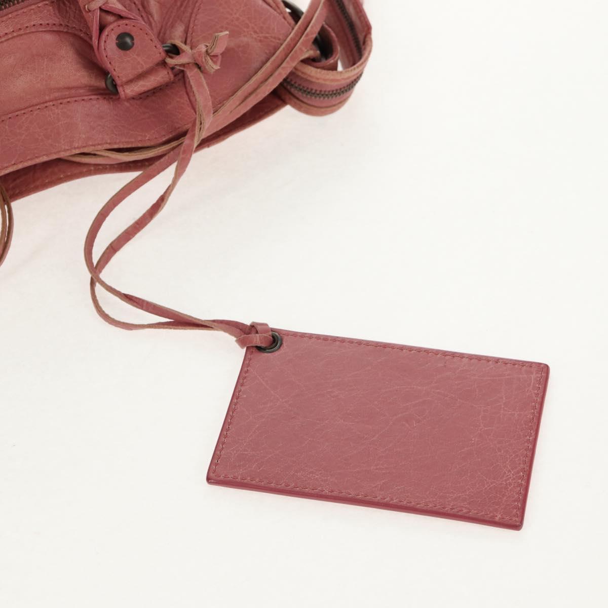 BALENCIAGA Classic Vero Hand Bag Leather 2way Pink 235216 Auth am9519V