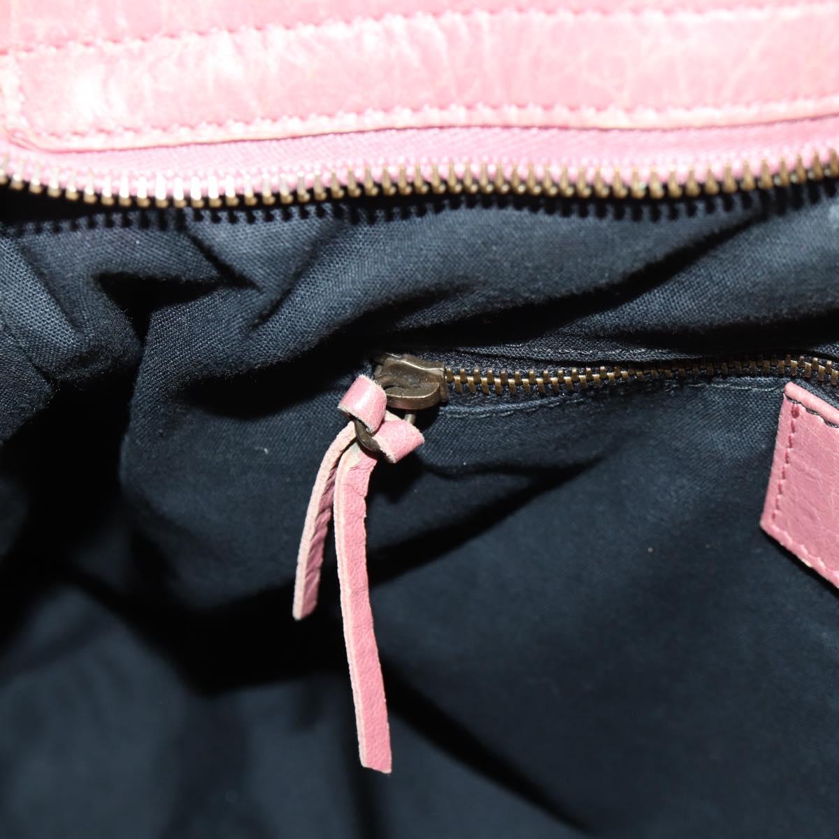 BALENCIAGA Classic Vero Hand Bag Leather 2way Pink 235216 Auth am9519V