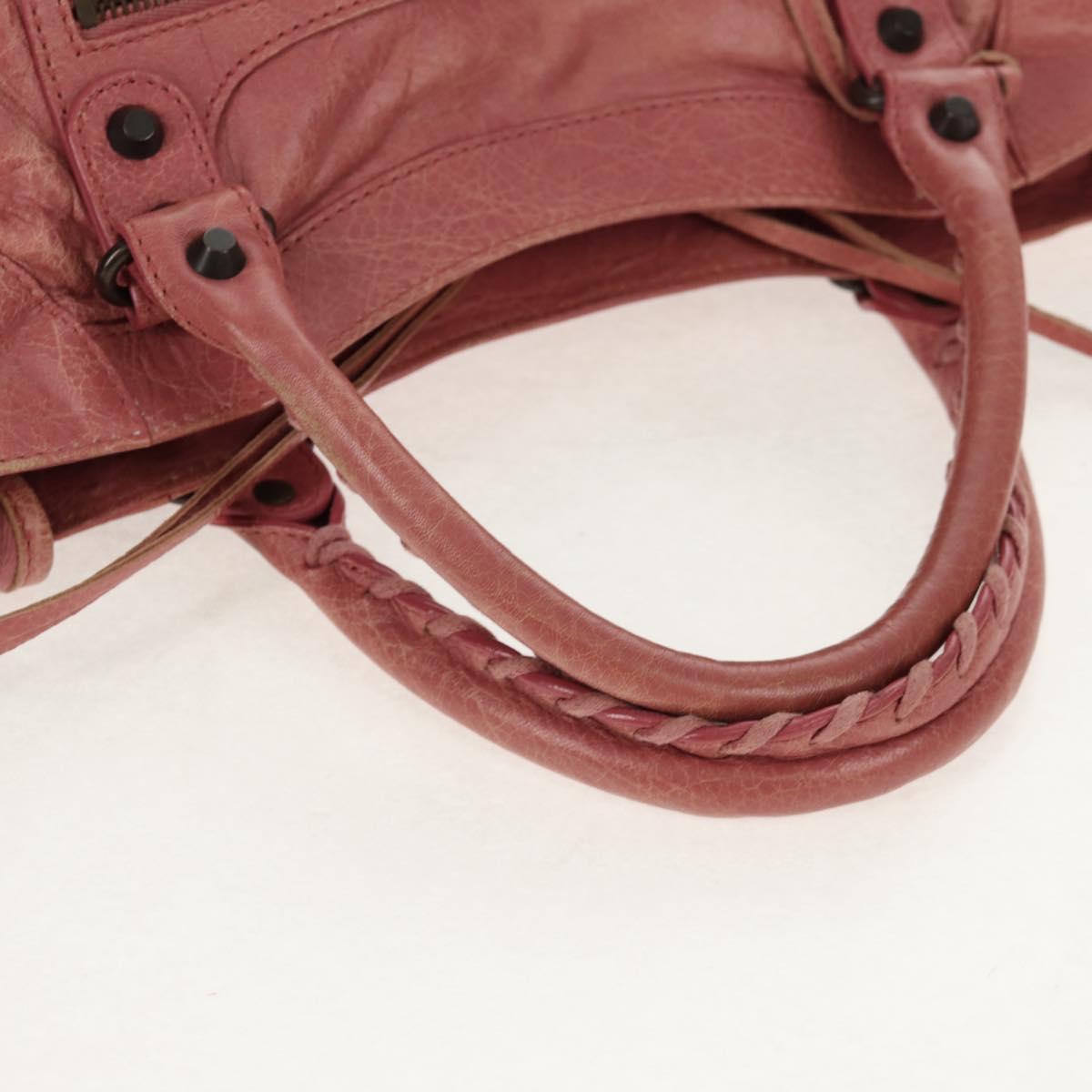 BALENCIAGA Classic Vero Hand Bag Leather 2way Pink 235216 Auth am9519V