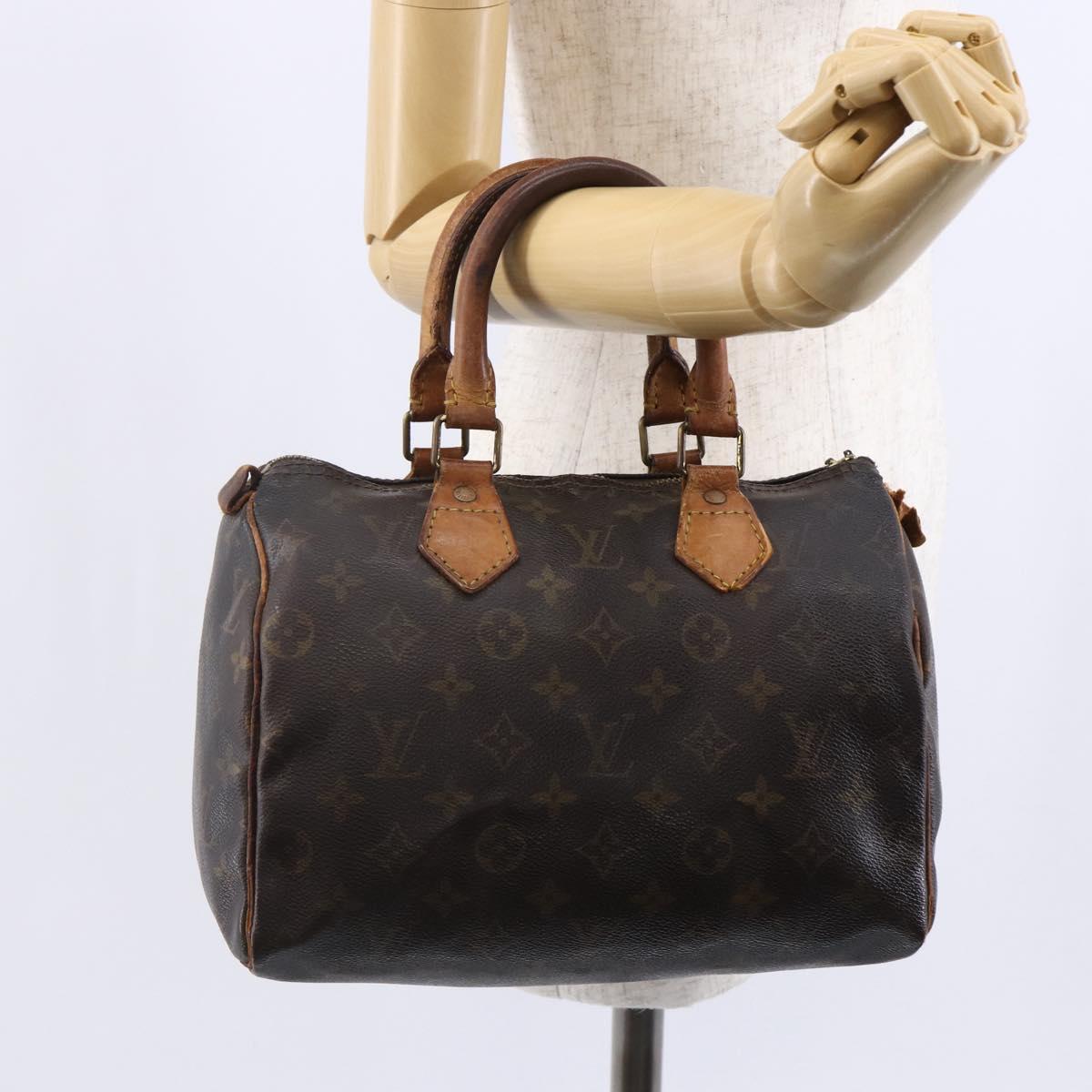 LOUIS VUITTON Monogram Speedy 25 Hand Bag M41528 LV Auth am9524