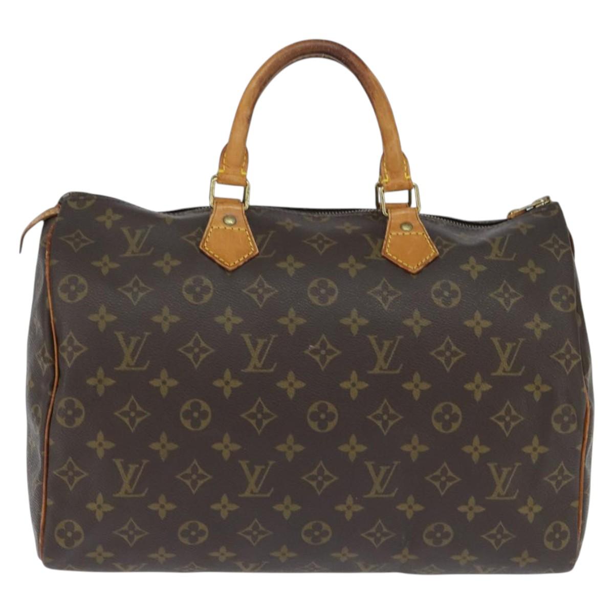 LOUIS VUITTON Monogram Speedy 35 Hand Bag M41524 LV Auth am9526