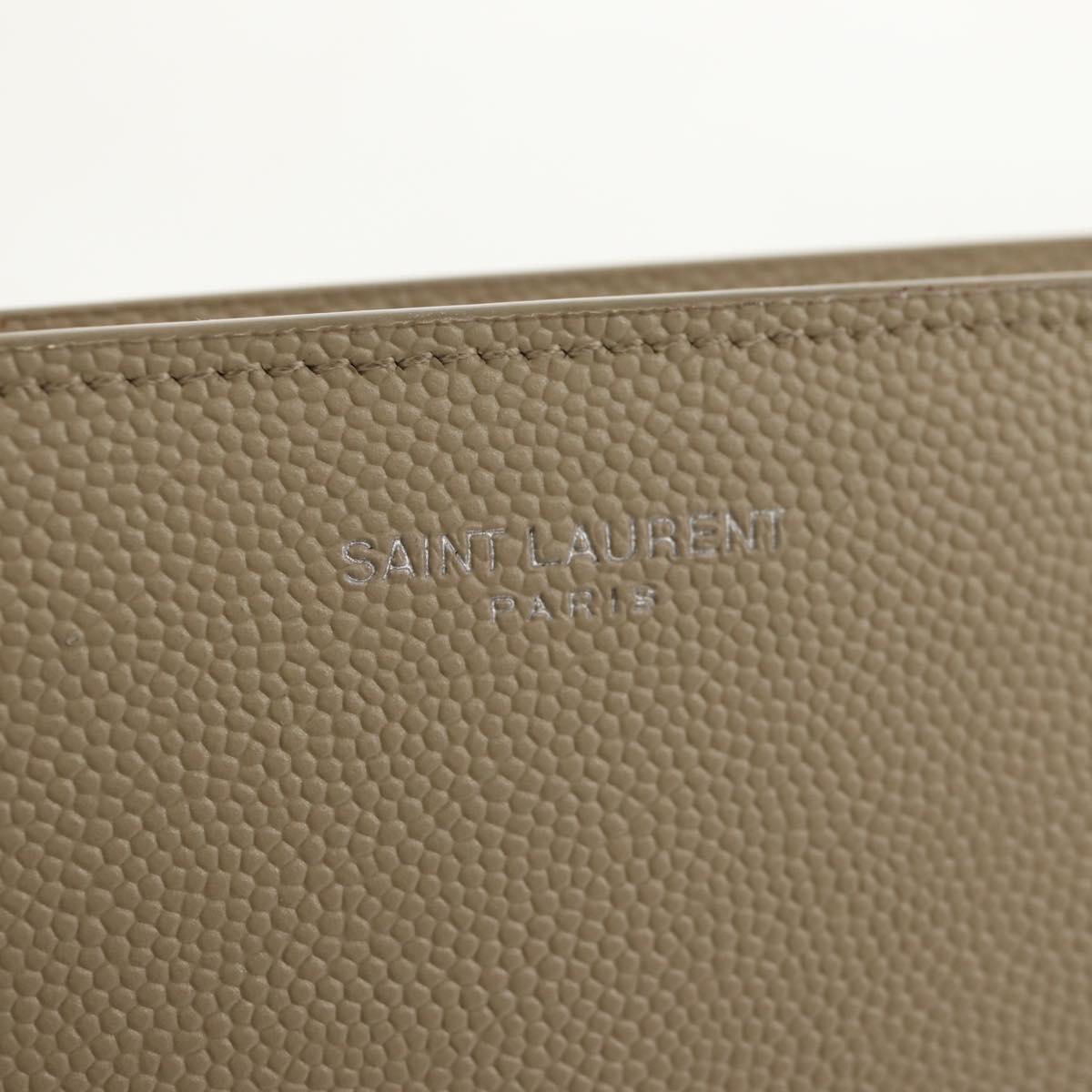 SAINT LAURENT Wallet Leather Beige Auth am9533M