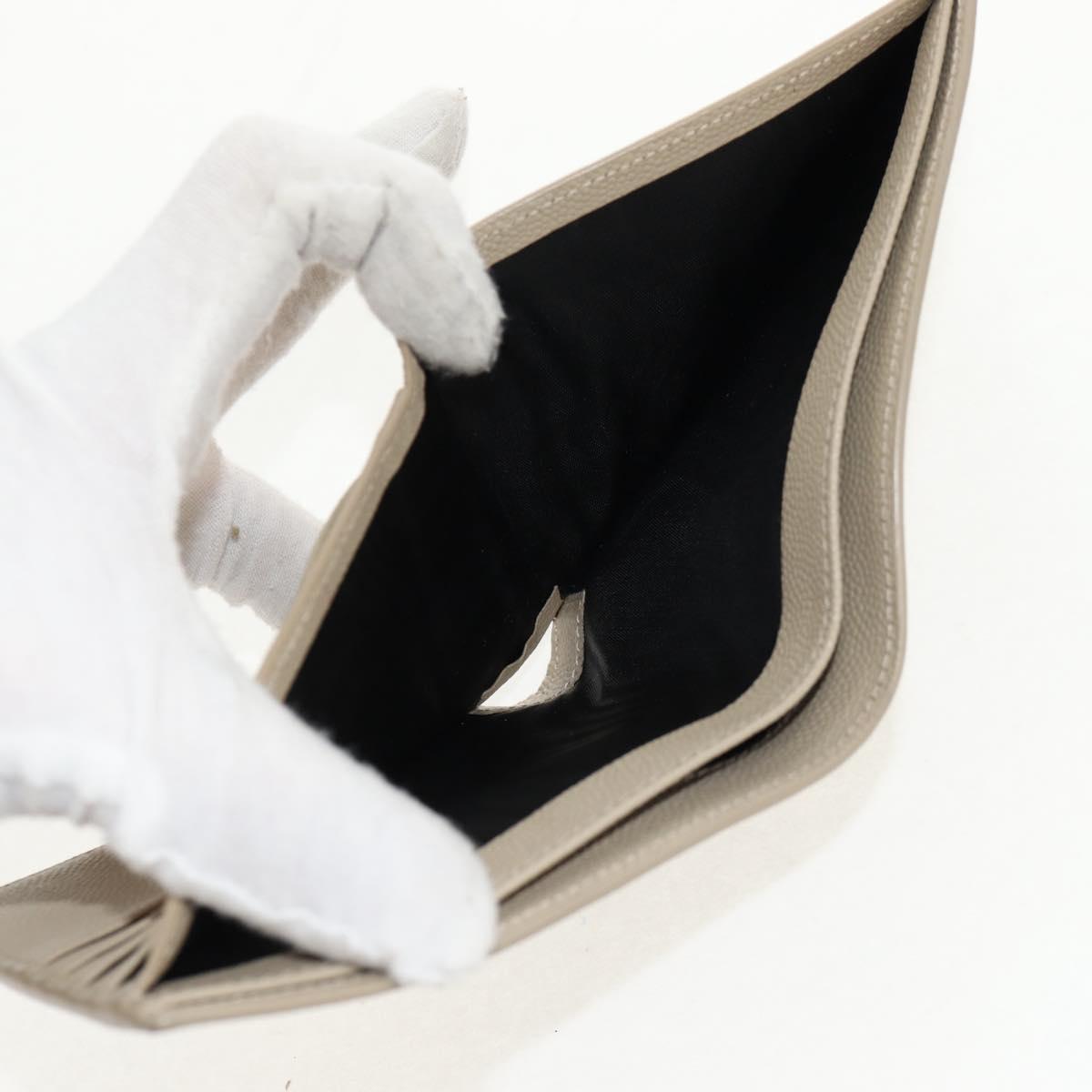 SAINT LAURENT Wallet Leather Beige Auth am9533M