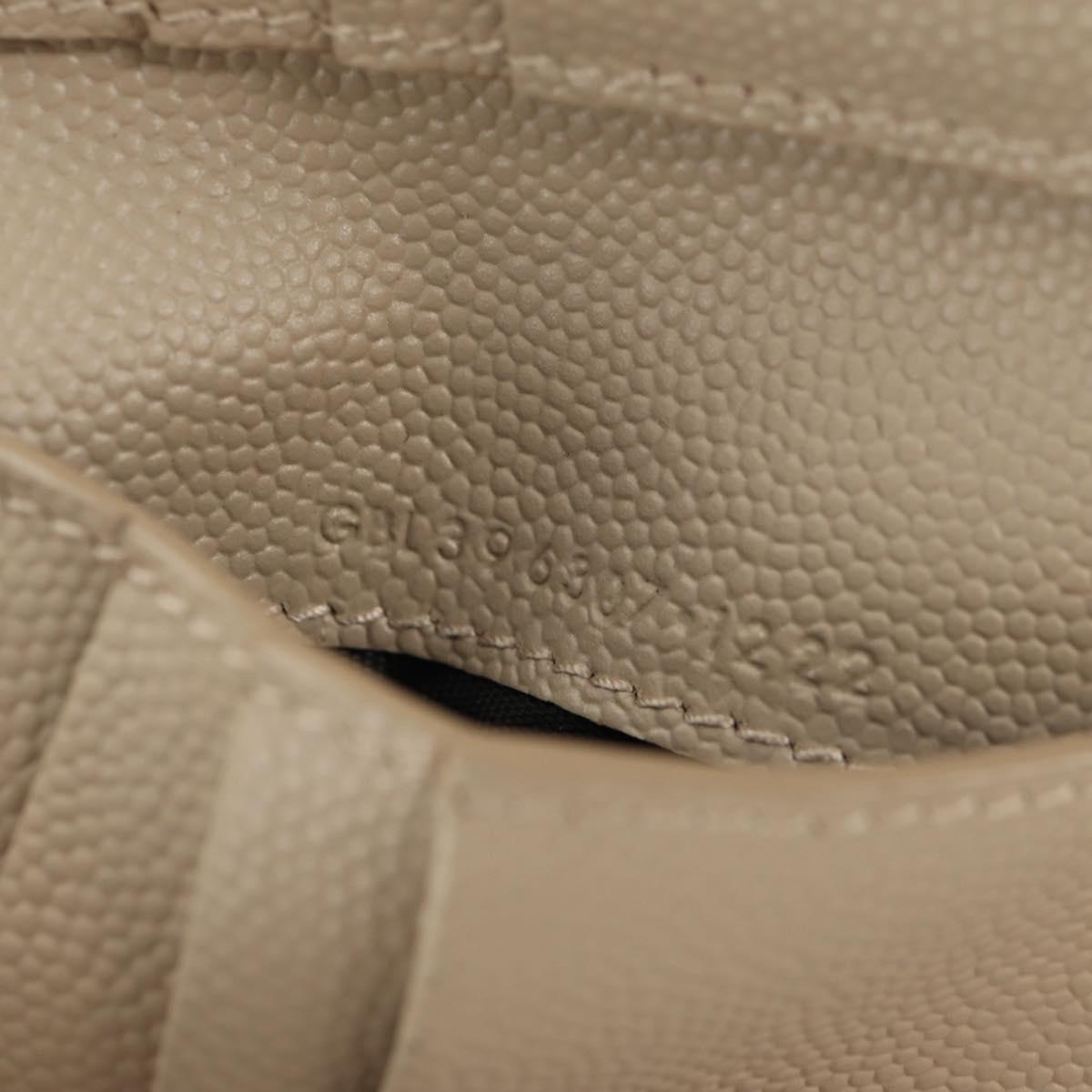 SAINT LAURENT Wallet Leather Beige Auth am9533M