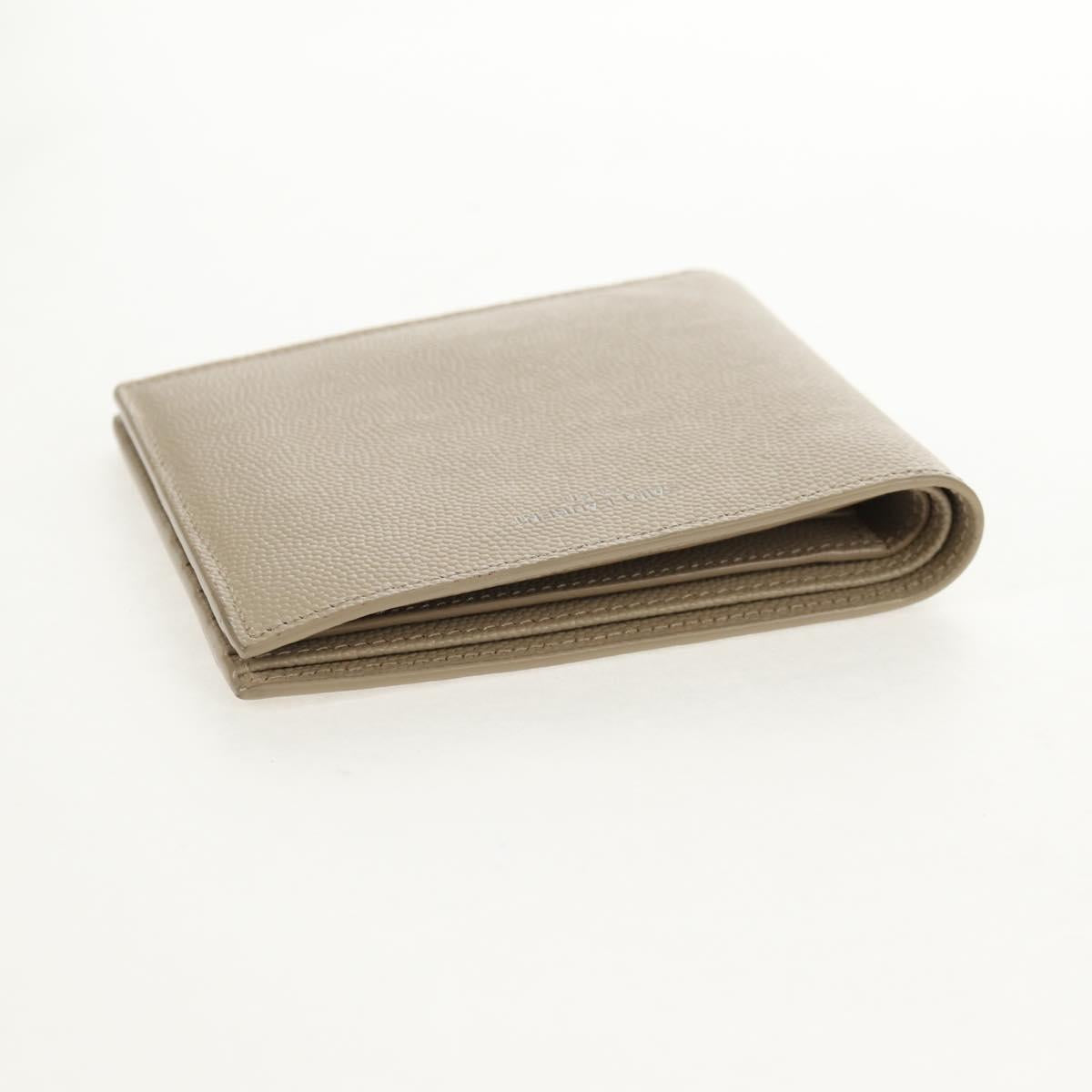 SAINT LAURENT Wallet Leather Beige Auth am9533M