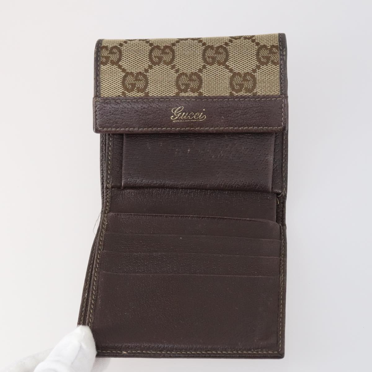 GUCCI GG Canvas Wallet 6 Set Beige Auth am9543