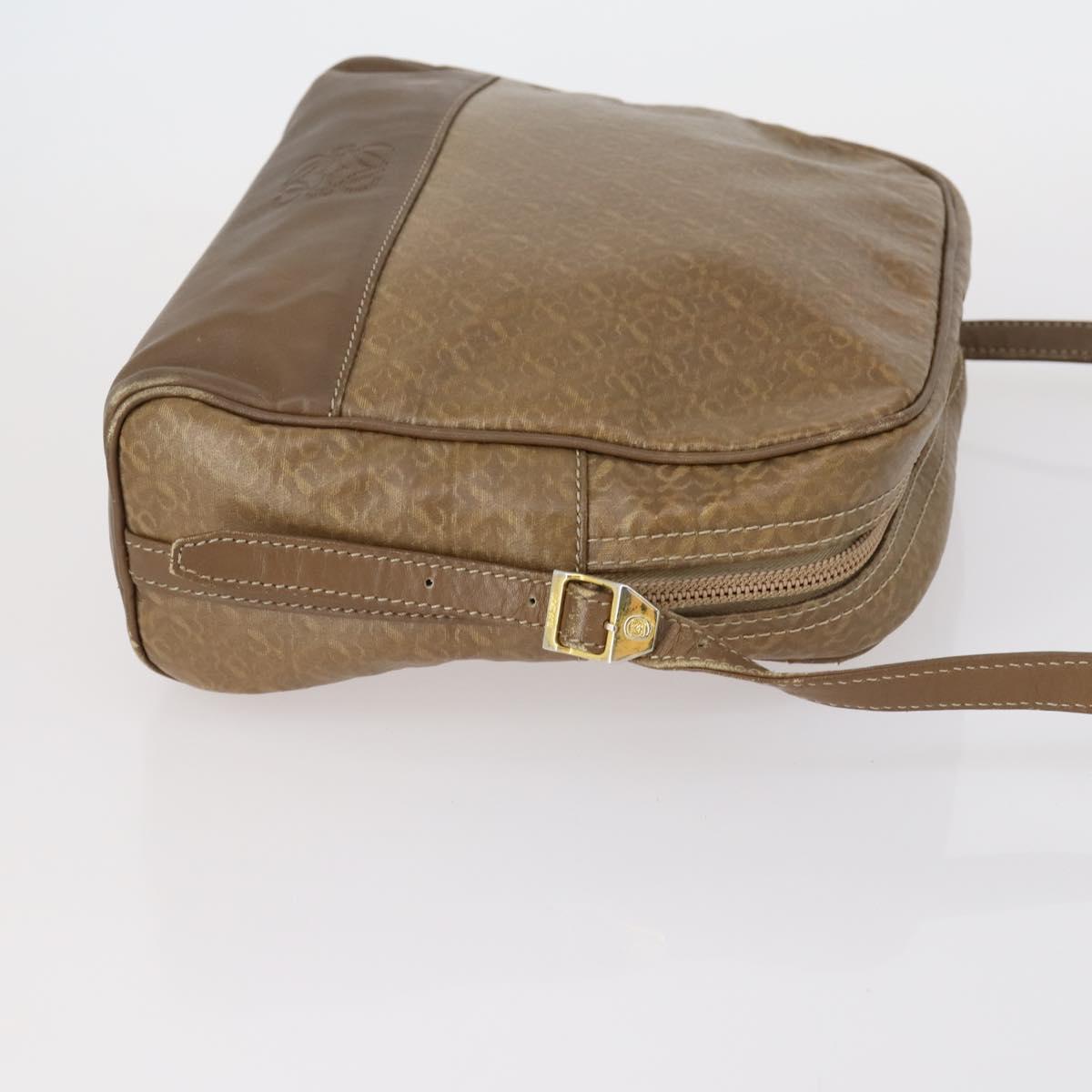 SAINT LAURENT Loewe Shoulder Bag PVC 2 Set Brown Black Auth am9546