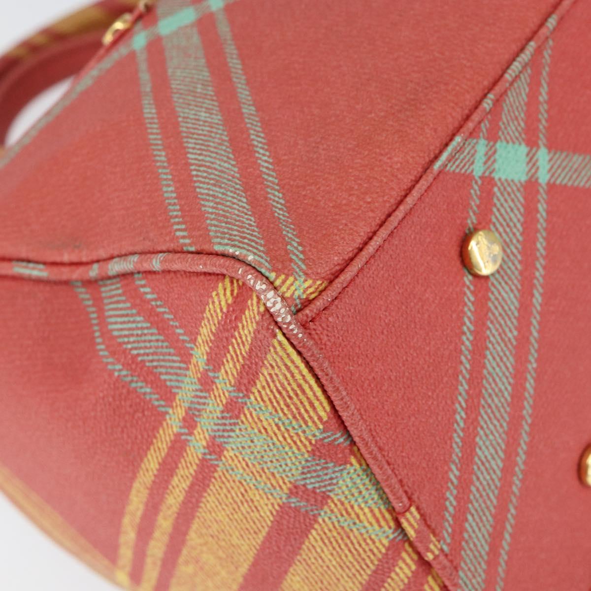 Vivienne Westwood Shukatatan Hand Bag PVC Red Gold Auth am9551