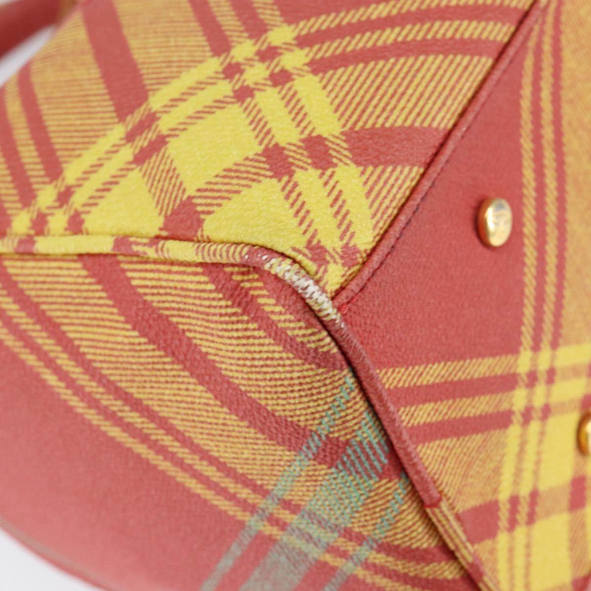 Vivienne Westwood Shukatatan Hand Bag PVC Red Gold Auth am9551