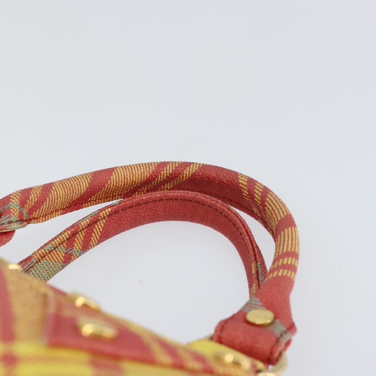 Vivienne Westwood Shukatatan Hand Bag PVC Red Gold Auth am9551