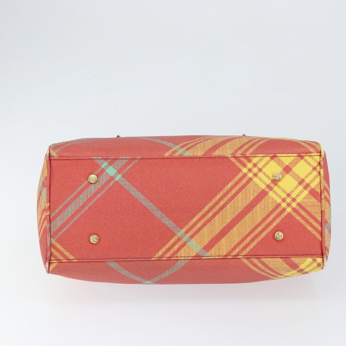 Vivienne Westwood Shukatatan Hand Bag PVC Red Gold Auth am9551