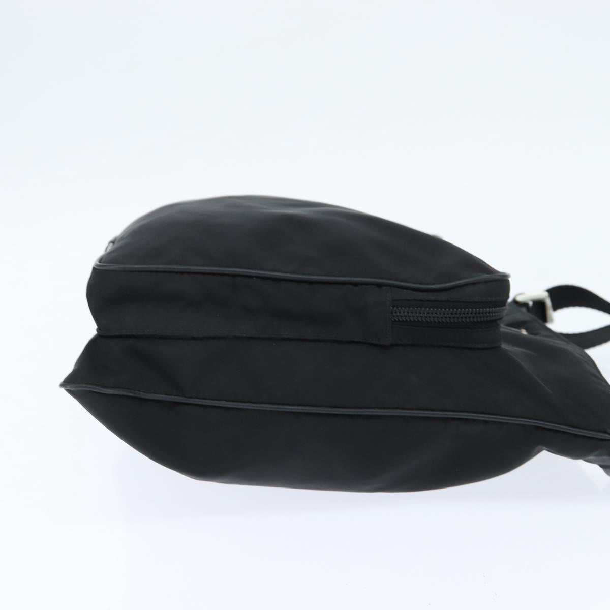 PRADA Shoulder Bag Nylon Black Silver Auth am9553