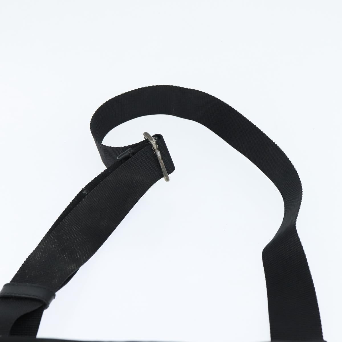 PRADA Shoulder Bag Nylon Black Silver Auth am9553