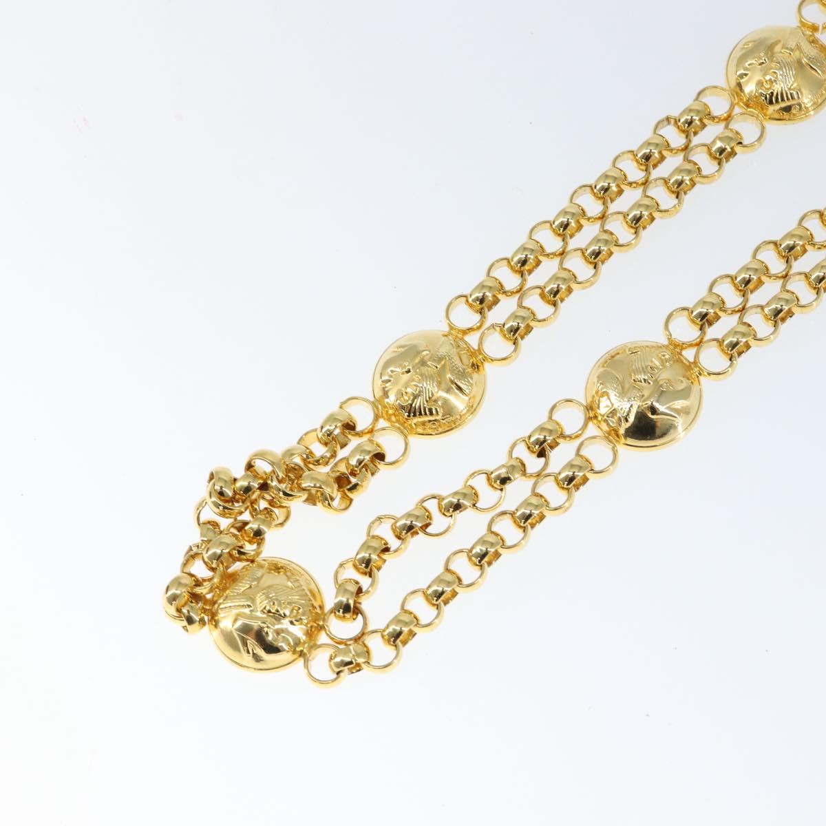 Salvatore Ferragamo Chain Belt metal Gold Auth am9558