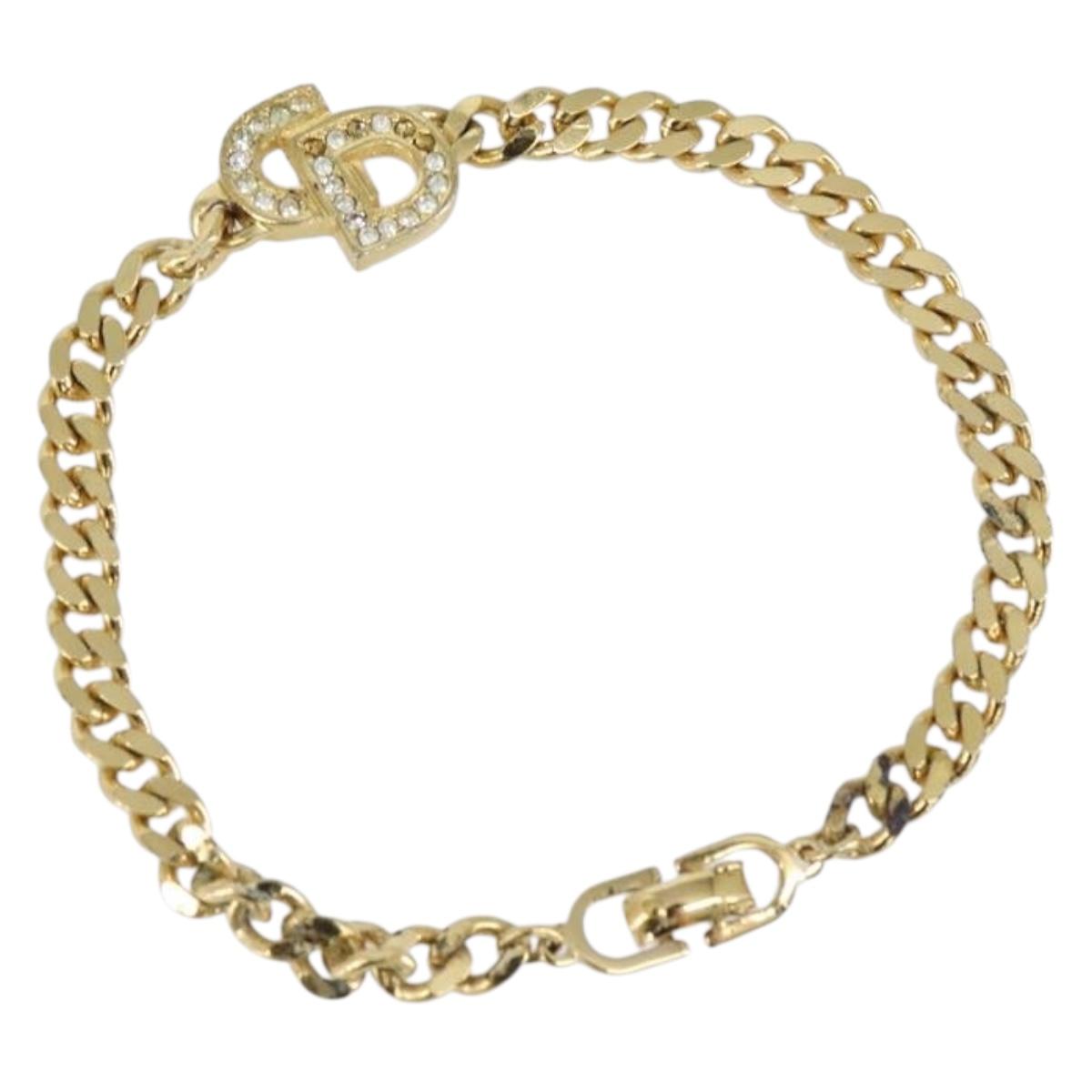 Christian Dior Bracelet metal Gold Auth am9559