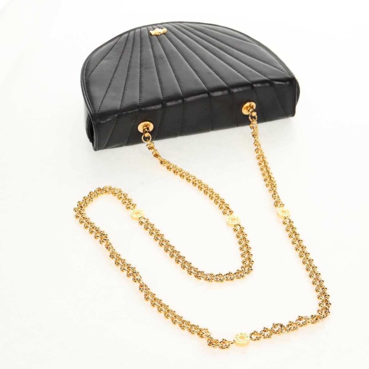 TIFFANY&Co. Hand Bag Leather 2way Black Gold Auth am9561V