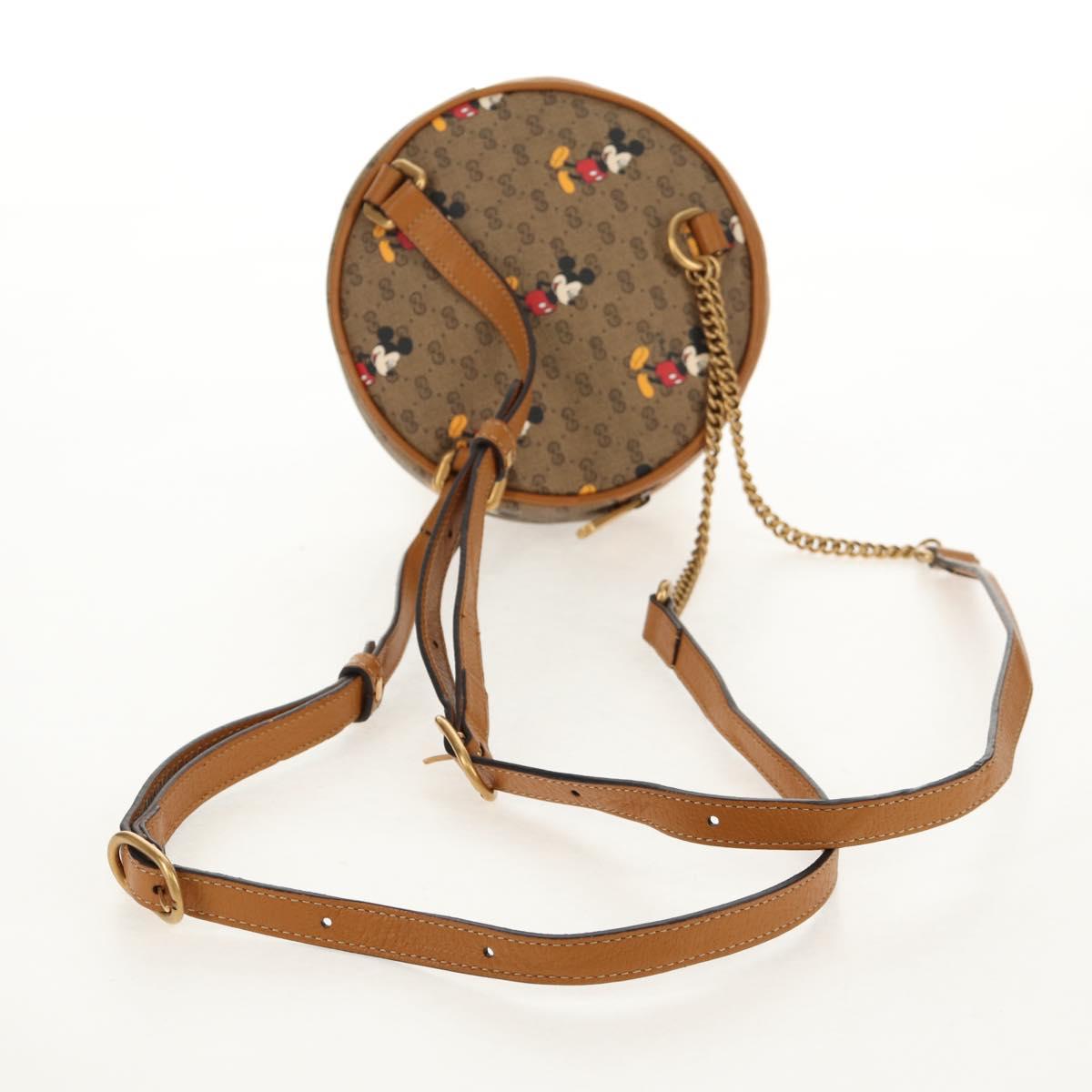 GUCCI Micro GG Supreme Disney Mini Backpack PVC Beige Gold 603730 Auth am9564M