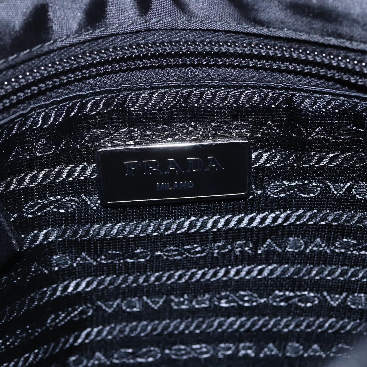 PRADA Shoulder Bag Nylon Black Silver Auth am9570V