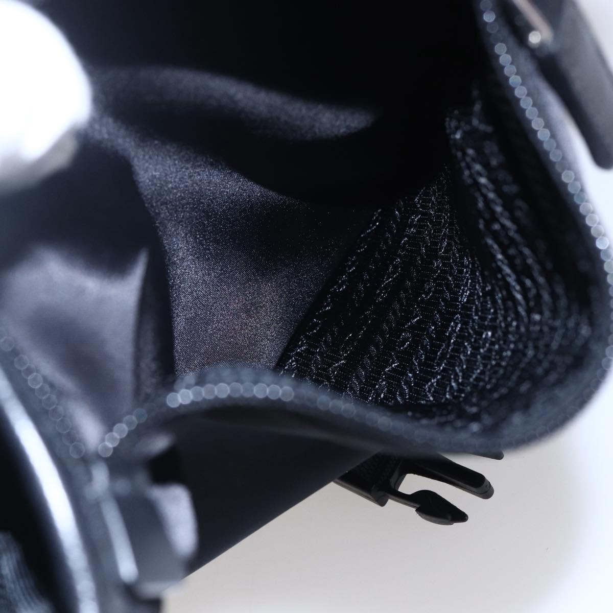 PRADA Shoulder Bag Nylon Black Silver Auth am9570V