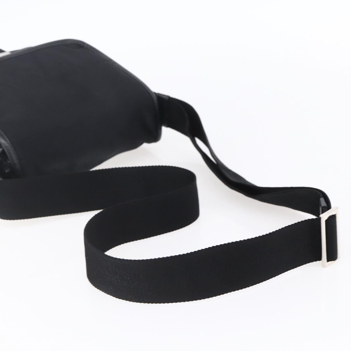 PRADA Shoulder Bag Nylon Black Silver Auth am9570V